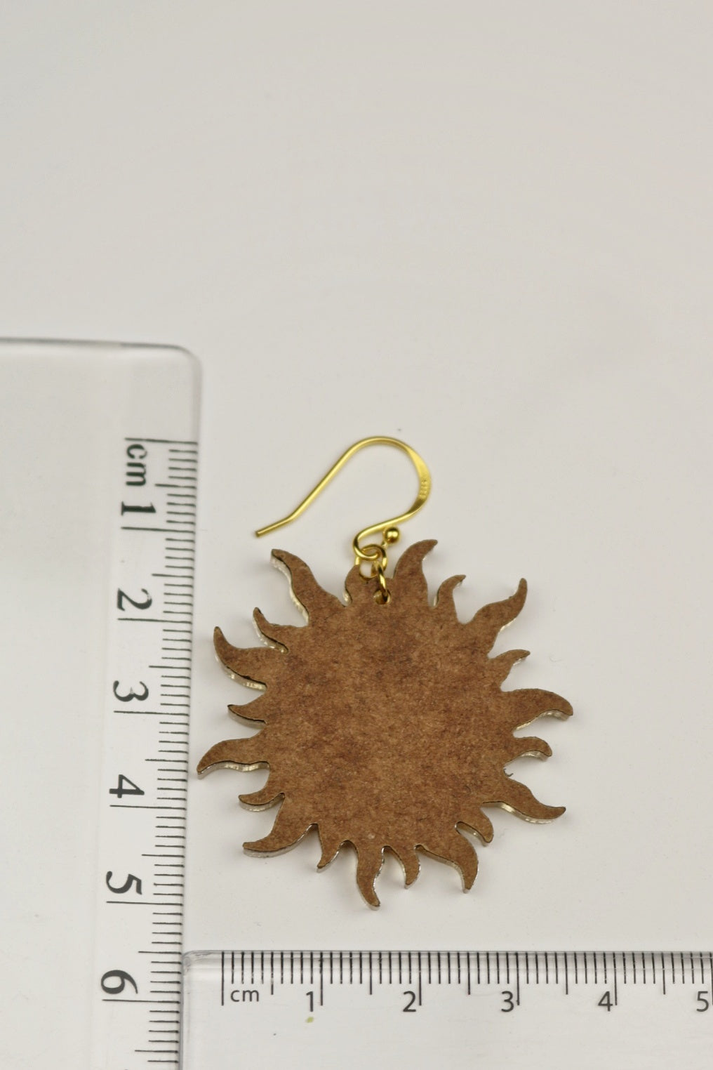 Sun and Moon Golden Face Acrylic Earrings