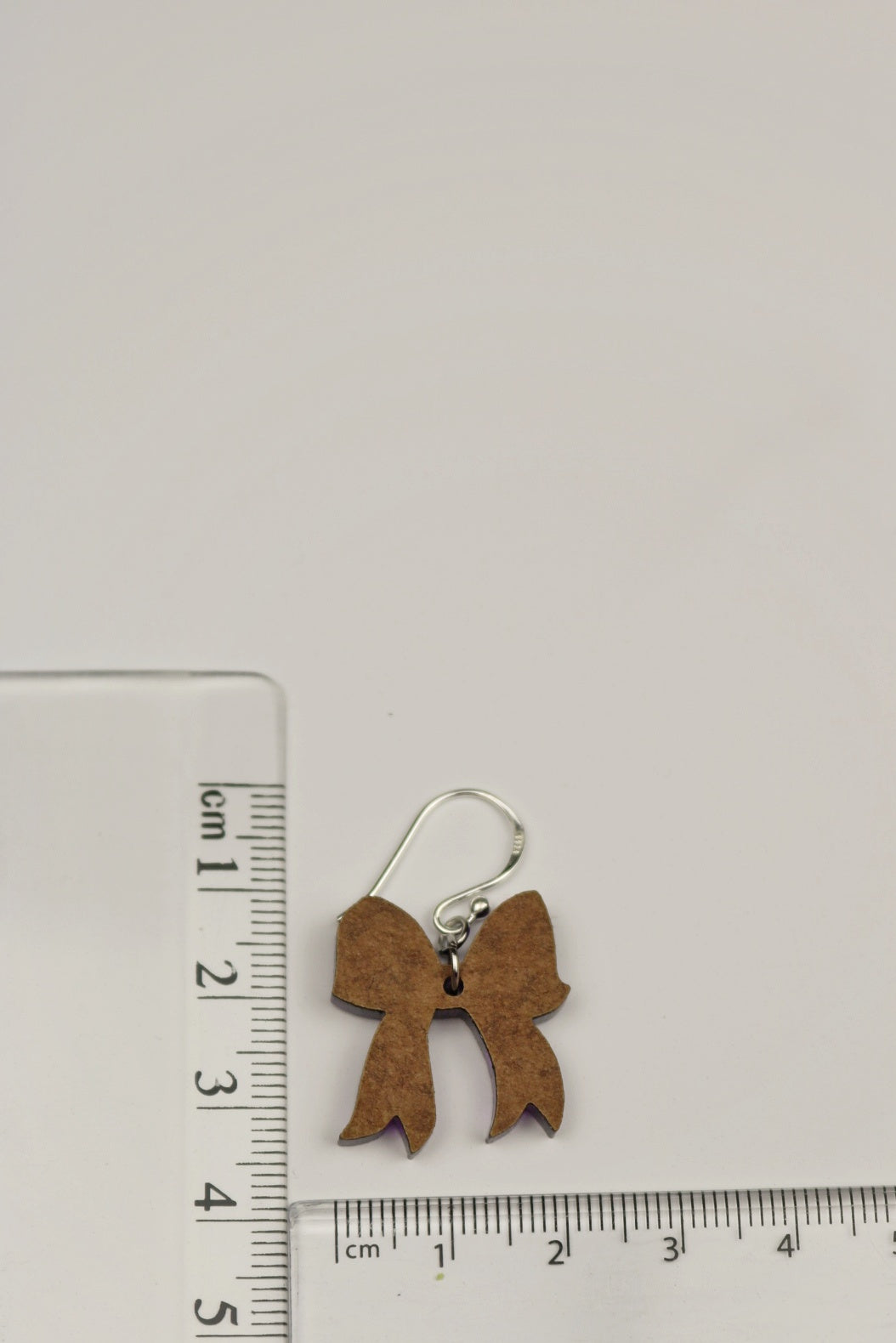 Blue Acrylic Ribbon Earrings