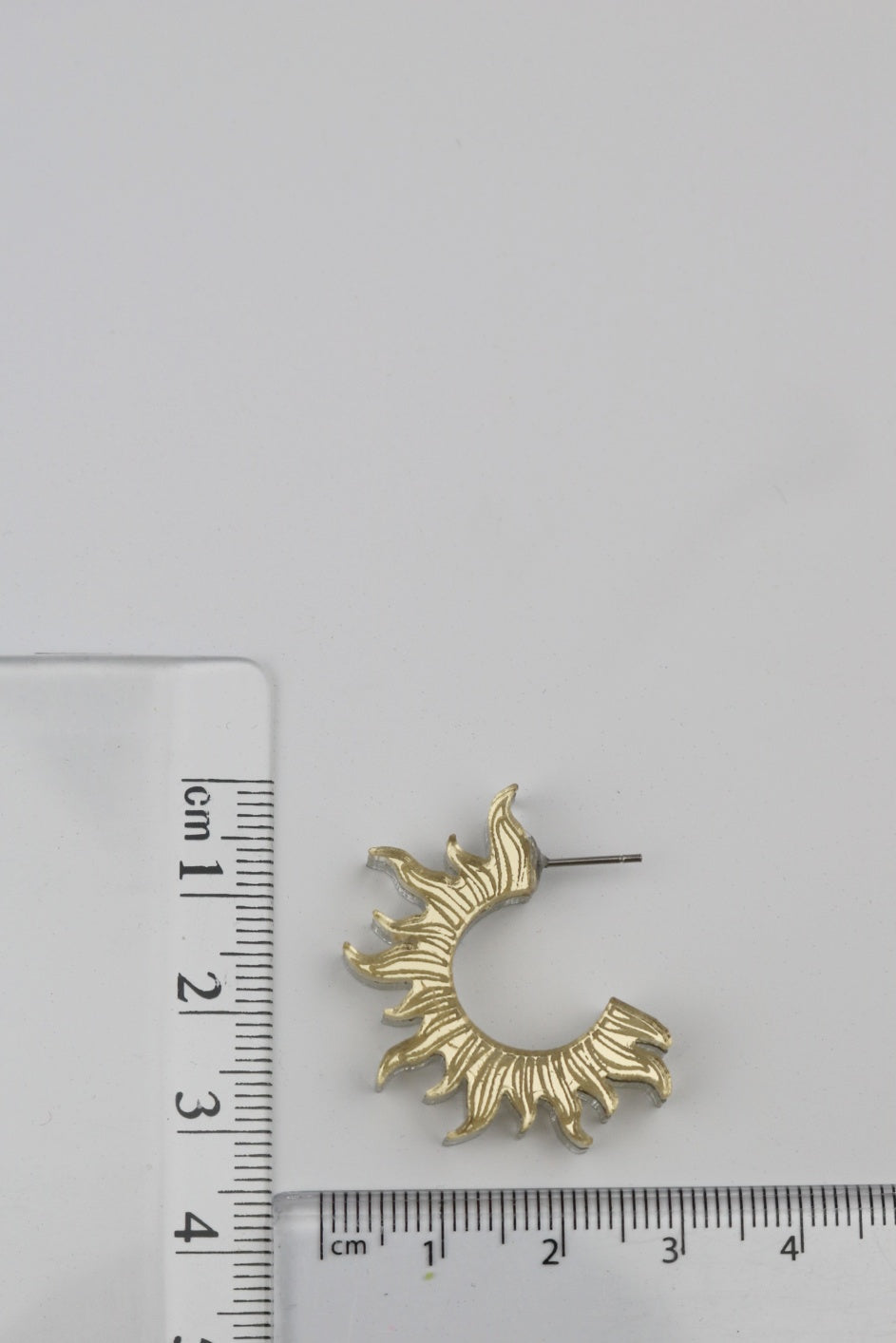 Double Sided Gold and Silver Acrylic Sun Hoop Earrings