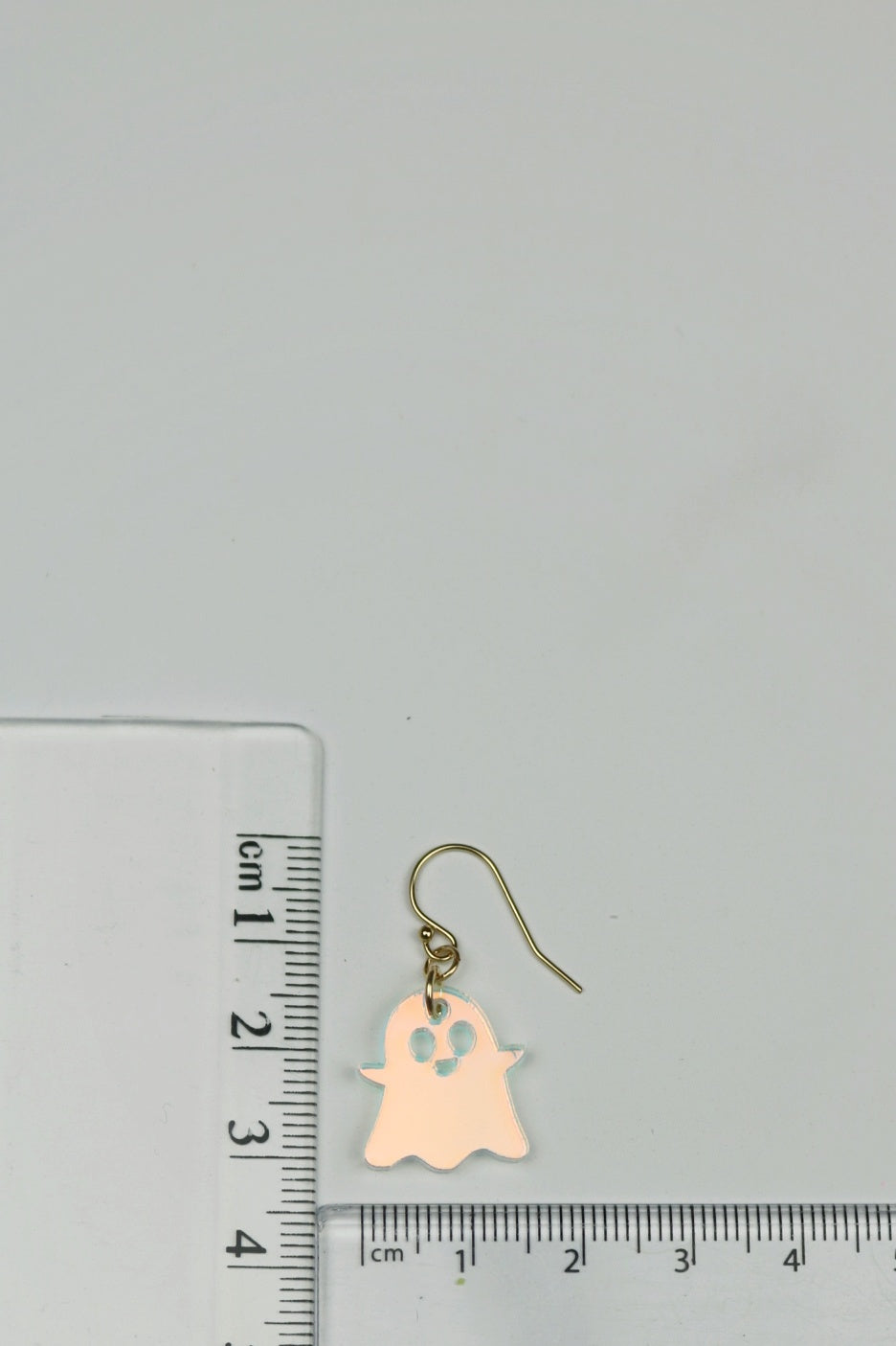 Iridescent Ghost Acrylic Halloween Earrings
