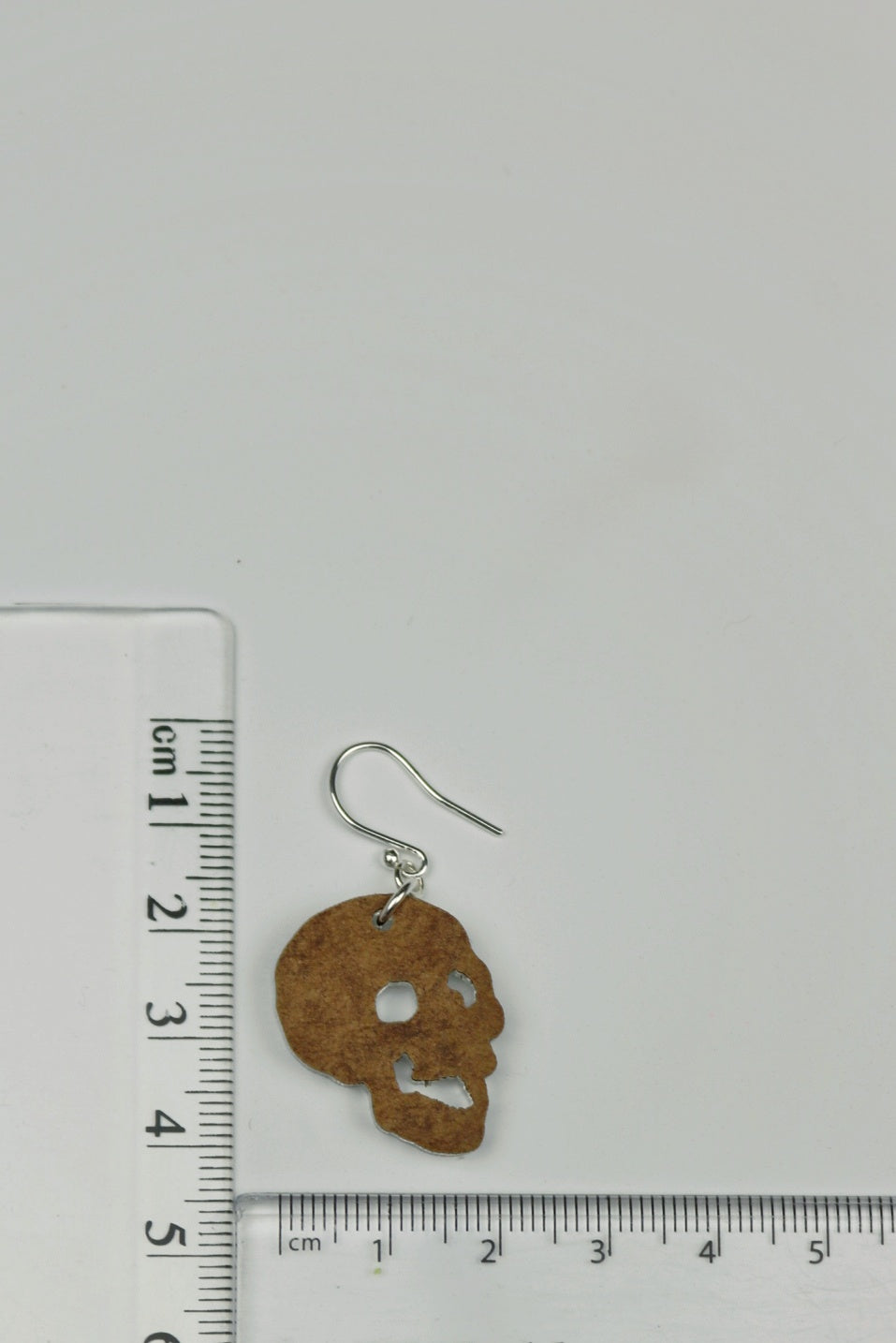 Silver Skull Mirrored Acrylic Halloween Earrings