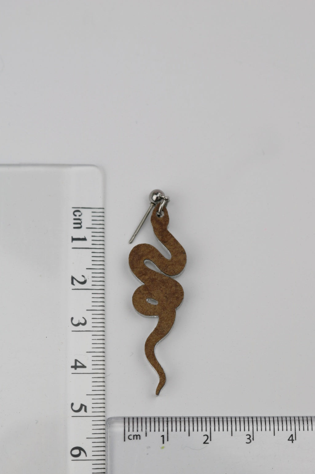 Gold Acrylic Snake Earrings