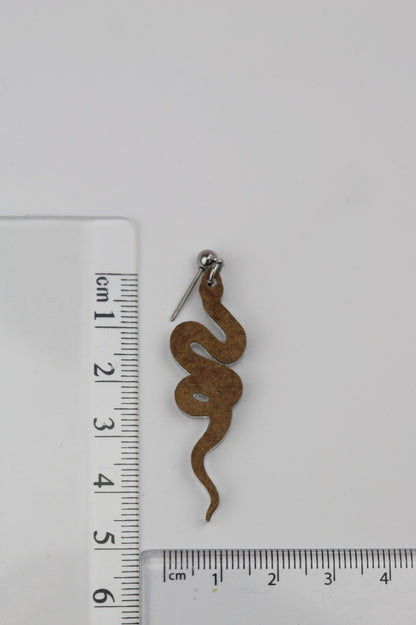 Gold Acrylic Snake Earrings