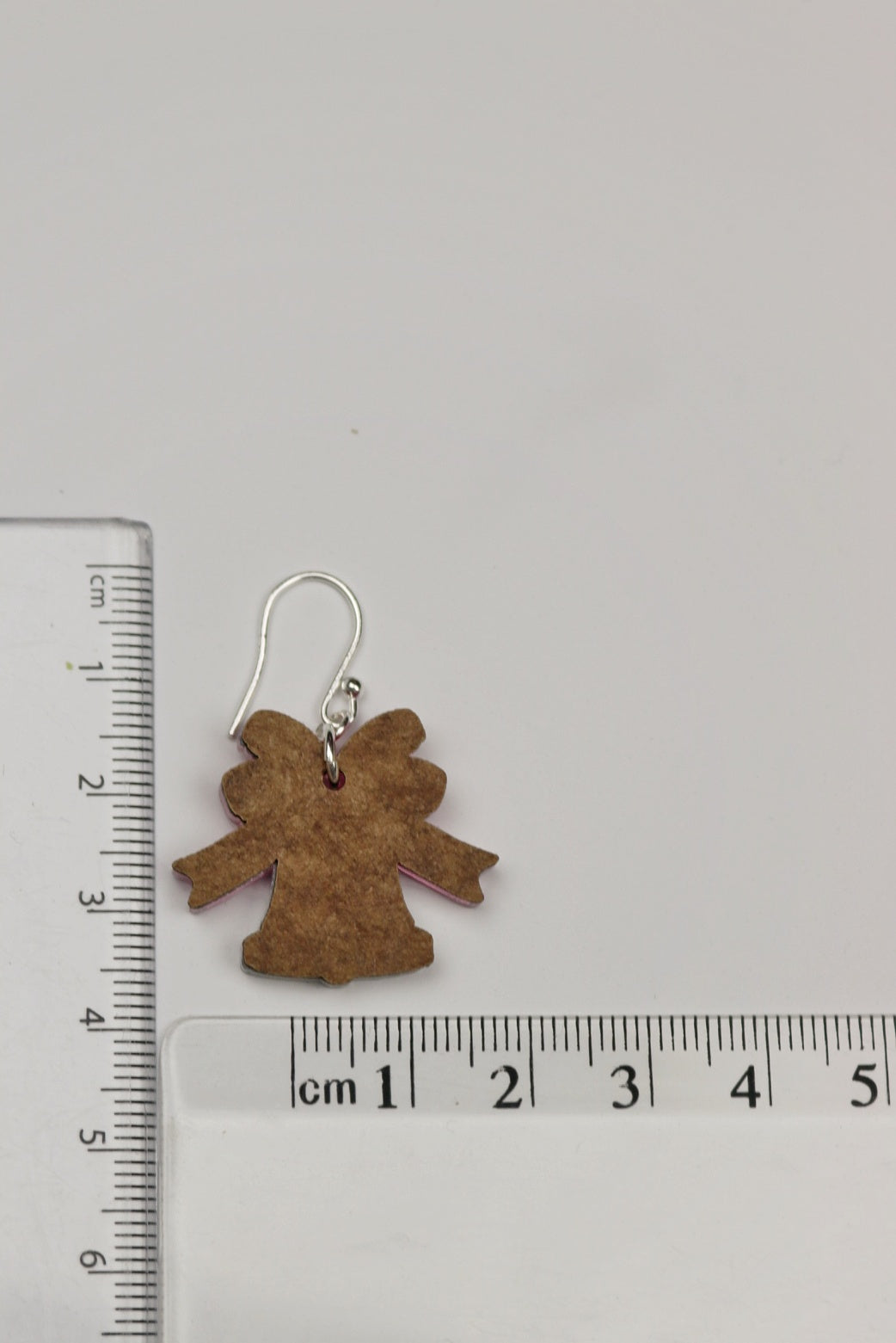 Red Ribbon Bell Acrylic Christmas Earrings