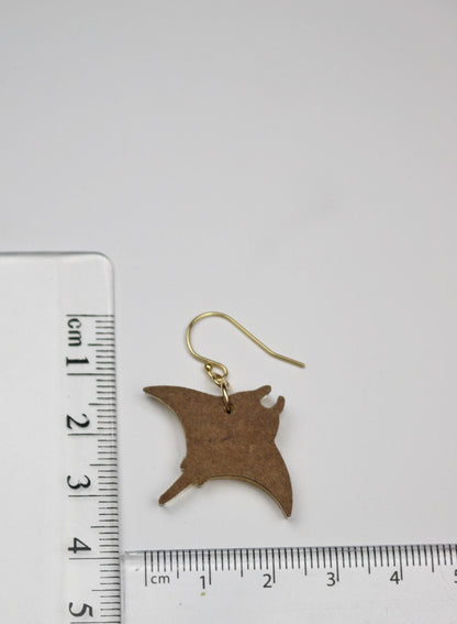 Mirrored Acrylic Manta Ray Earrings
