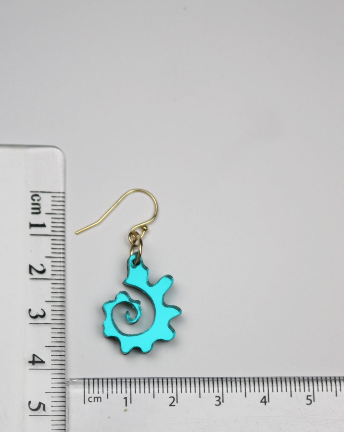 Swirly Fossilised Sea Shell Acrylic Earrings