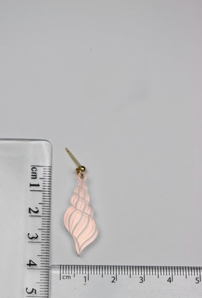 Iridescent Long Shell Acrylic Earrings