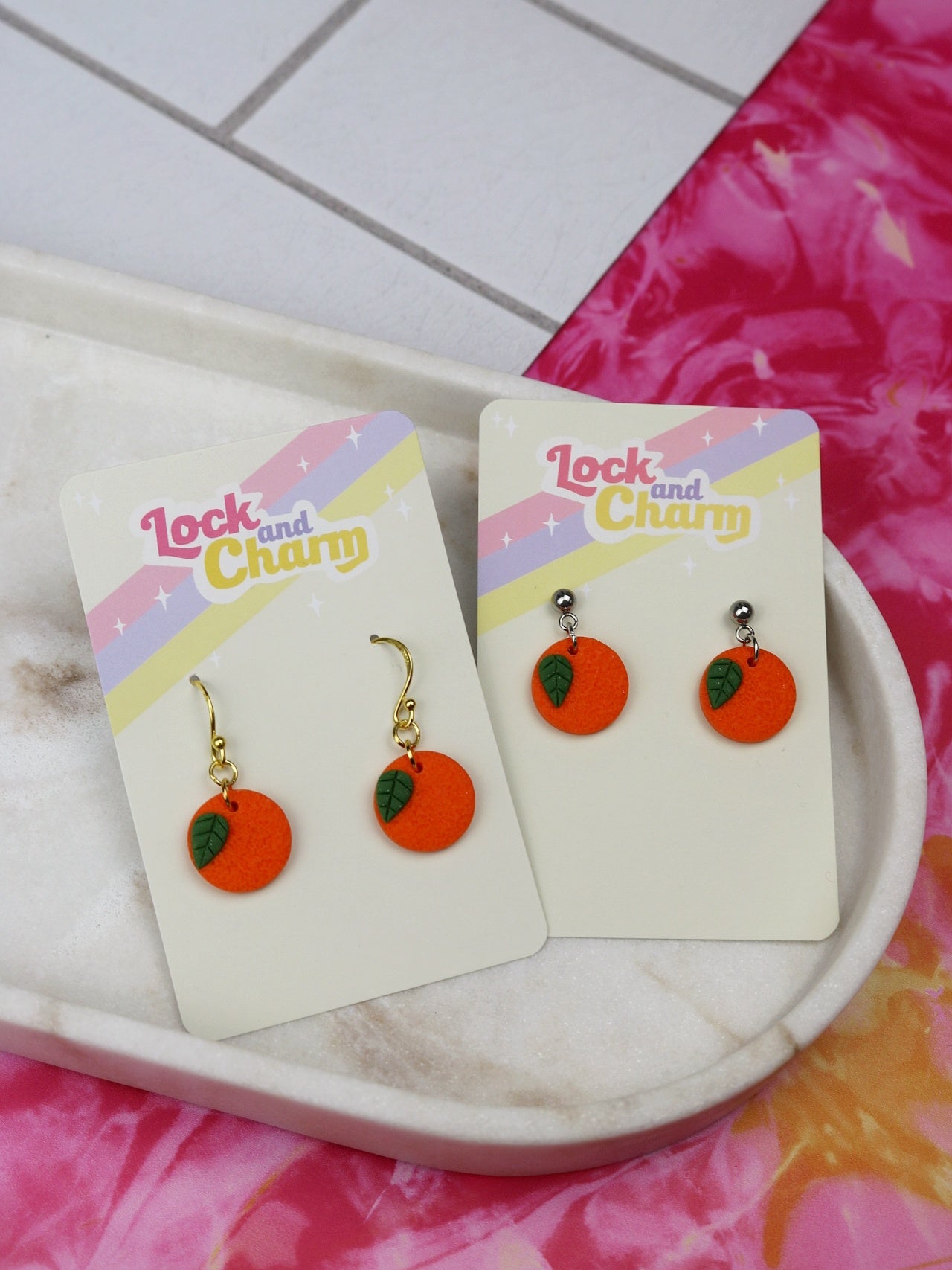 Orange Earrings