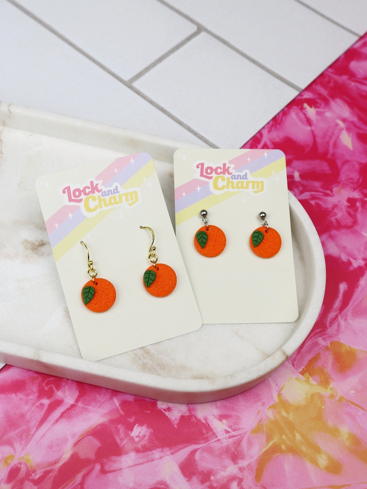 Orange Earrings