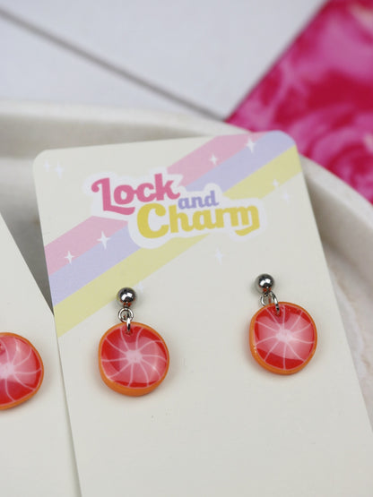 Grapefruit Slice Earrings