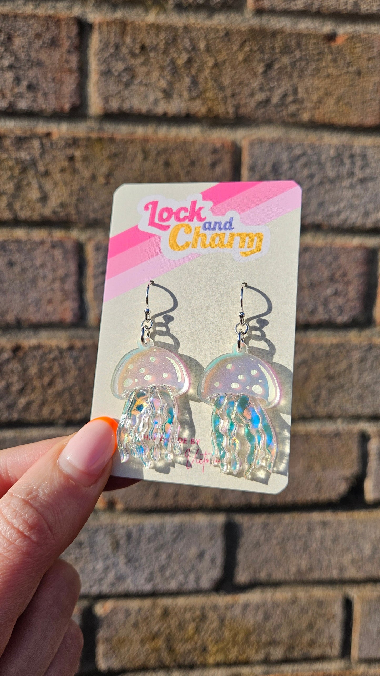 Iridescent Acrylic Jellyfish Earrings