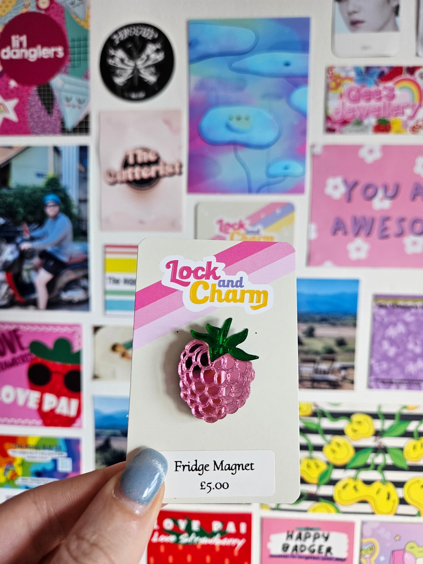 Fruit and Veg Acrylic Keyrings and Fridge Magnets